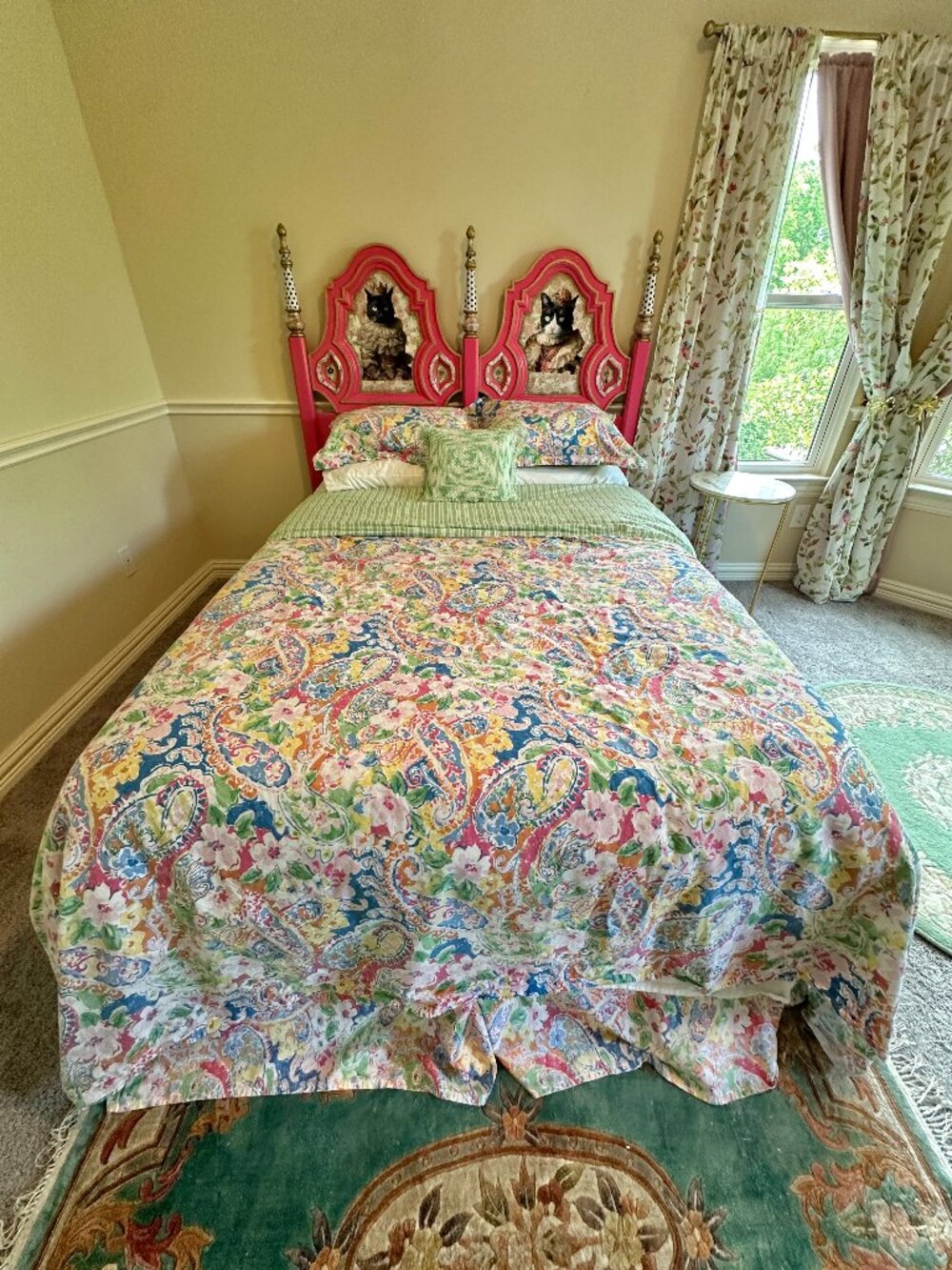 Vtg Y2k Ralph Lauren Springdale Full Duvet Cover Skirt Pillow Cases Set